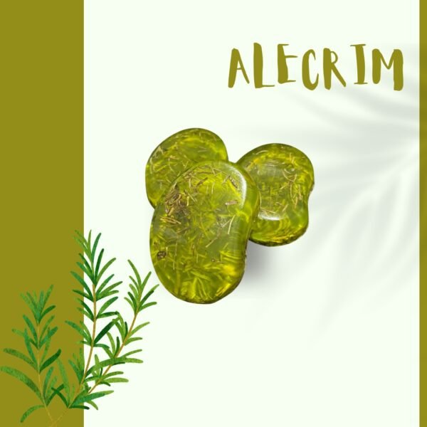 Arte - Sabonete Artesanal de Ervas - Alecrim 60g - Casa de Exu Capa Preta